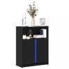 VidaXL Dulap cu LED, negru, 77x34x100 cm, lemn prelucrat 852146
