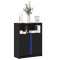 vidaXL Dulap cu LED, negru, 77x34x100 cm, lemn prelucrat 852146