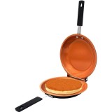 Tigaie Dubla Clatite Emson, Antiaderenta, Manere Reci, 35cm, Ceramica Titan, Curatare Usoara, Inductie