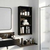 vidaXL Dulap de perete pentru baie Stejar Negru 30 x 10 x 60,5 cm 889320