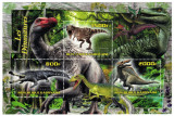 GABON 2022 - Dinozauri / set complet colita + bloc