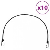 Gossi corzi elastice cu benzi reflectorizante/carlige 10 buc. 100 cm