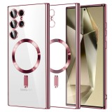 Husa premium Samsung Galaxy S24 Ultra Techsuit Luxury Crystal MagSafe, roz
