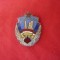 Insigna Flacara rosie , metal si email , anii &#039;50 , h=2,5cm