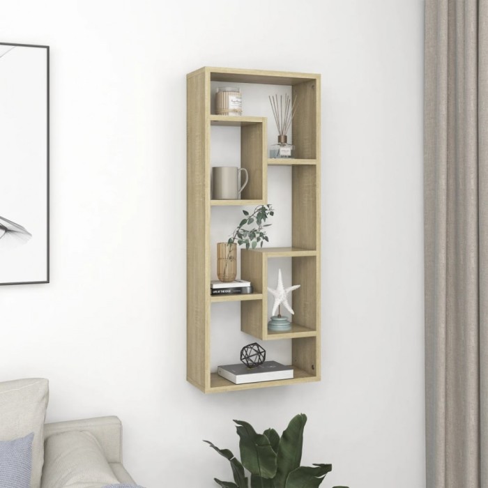vidaXL Raft de perete, stejar sonoma, 36x16x90 cm, lemn prelucrat 803014
