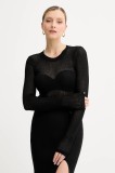 Silvian Heach pulover GHIDICI femei, culoarea negru, light, GPP25301MA
