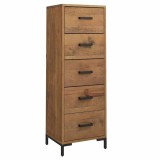 Cumpara ieftin Dulap cu sertare, 42x35x110 cm, lemn masiv de pin reciclat