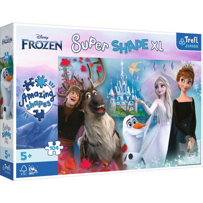 Puzzle Disney Frozen - Lumea Anei Si A Elsei, 104 Piese foto