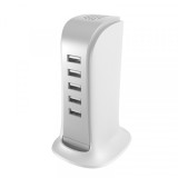 Cumpara ieftin Incarcator Statie Dudao A5EU, 25W, 5A, 5 x USB-A, Alb