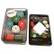 Set 100 jetoane poker, Lemn+Plastic, 11.5x19x5 cm