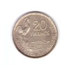 Moneda Franta 20 franci/francs 1952 B, stare buna, curata, Europa, Bronz-Aluminiu