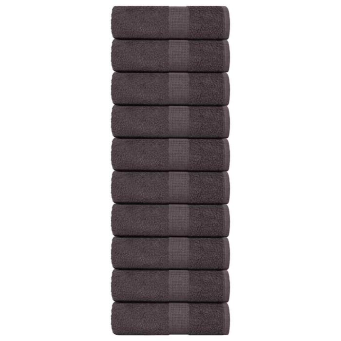 Prosoape pentru oaspeti 10 buc Antracit 360 g/m&sup2; 100% bumbac