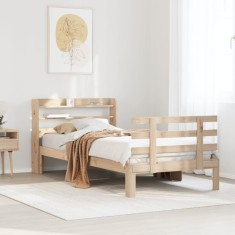 vidaXL Cadru de pat cu tăblie, 90x200 cm, lemn masiv de pin 3306847