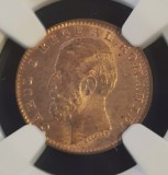 Moneda Romania 1 Ban 1900 NGC MS65 RD