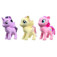 Set 3 jucarii din plus My Little Pony (Twilight, Fluttershy, Pinkie Pie), 13 cm