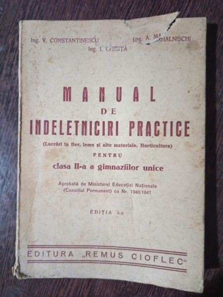 V. Constantinescu, A. Mahalinschi - Manual de Indeletniciri Practice