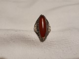 Argint INEL cu CARNEOL TRIBAL unic OPULENT manopera EXCEPTIONALA de efect VECHI vintage SPLENDID