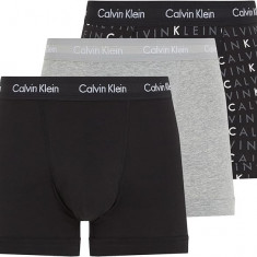 Boxeri Calvin Klein pentru barbati, pachet de 3, gri si negru, Marimea XL (102-107cm) - NOU