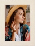 Rama foto clasica HAES DECO, plastic/sticla/MDF, crem, 15,8 x 21 x 1,4 cm