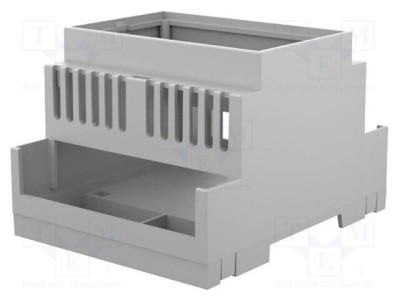 Carcasă ITALTRONIC pentru şină DIN 90mm x 71,2mm x 53mm PPO gri foto