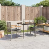 Gossi set mobilier de gradina cu perne, 3 piese, gri, poliratan