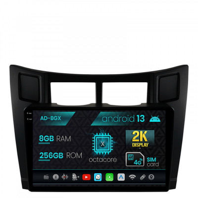 Navigatie Toyota Yaris (2005-2012), Android 13, X-Octacore 8GB RAM + 256GB ROM, 9.5 Inch - AD-BGX9008+AD-BGRKIT103 foto