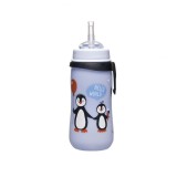 Cana de baut cu pai din silicon Straw Cup Boy, antipicurare, clip de prindere, 330 ml, de la 12 luni, nip 35067 Children SafetyCare