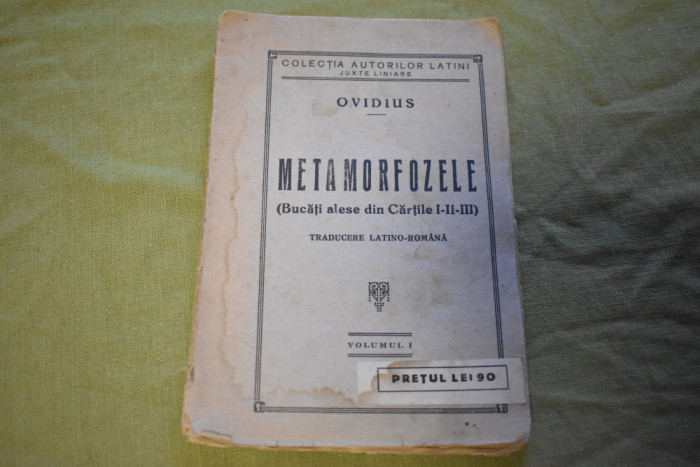 Ovidius - Metamorfozele (Iasi, 1924)