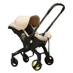 Carucior transformabil 2 in 1 pentru bebelusi, 0-18 luni, pana la 13 kg, crem