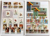 Clasor straine nestampilate 334 timbre (inclusiv 13 blocuri) + 16 colite, serii complete (multe nedantelate) MNH