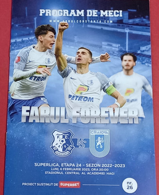Program meci fotbal FARUL CONSTANTA - Universitatea Craiova (06.02.2023) foto