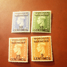 Serie mica Maroco Agencies -britanica -pe terit. spaniol ,4 val.sarniera1951