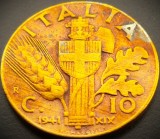 Cumpara ieftin Moneda istorica 10 CENTESIMI - ITALIA FASCISTA, anul 1941 * cod 2878