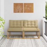 vidaXL Canapea Medie pentru Exterior Lemn solid de Acacia și Textilene 901648