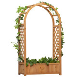 Jardiniera decorativa cu suport pentru plante cataratoare, arcada/pergola lemn, 83x36x152 cm GartenVIP DiyLine, ART