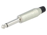 Mufă Jack 6,3mm Mono Gri Lipire