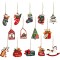 Set 14 Decoratiuni de Craciun, Flippy, pentru Brad, 5 - 9.5 cm, din Lemn, Multicolor