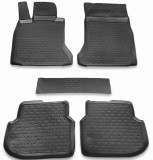 Covorase Cauciuc Premium Stil Tavita BMW Seria 5 F10 Facelift (2013-2017) Negru Carbon, Fara Miros