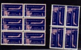 Bulgaria 1959 Aviation Chruschkov USA visit x 10 in blocks MNH S.676