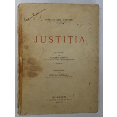 GIORGIO DEL VECCHIO , JUSTITIA , BUCURESTI 1936