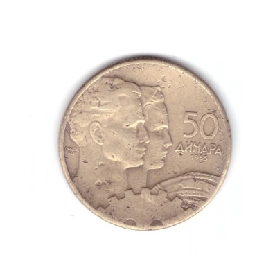 Moneda Yugoslavia 50 dinari/dinara 1955, stare relativ buna, curata foto