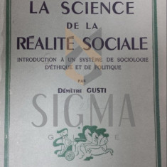 LA SCIENCE DE LA REALITE SOCIALE - DEDICATIE!!!