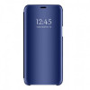 Husa compatibila cu Huawei P40 lite E , Clear View Flip Mirror Stand, Blue