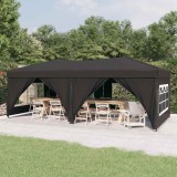VidaXL Cort pliabil pentru petrecere, pereți laterali, antracit, 3x6 m