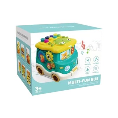 Jucarie Multifunctionala Autobuz Interactiv cu sunete, lumini și activități educative, +3 ani foto