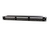 GEMBIRD NPP, C624, 002 , Patch Panel 24 Porturi, 1U, 19, , Cat.6 STP, cu Rear Cable Management, Negru