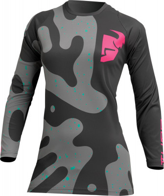 Tricou dama atv/cross Thor Sector Disguise, culoare gri/roz, marime XS Cod Produs: MX_NEW 29110257PE foto