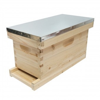 Stup orizontal din lemn pentru albine, 5 rame, 505x230x245mm foto