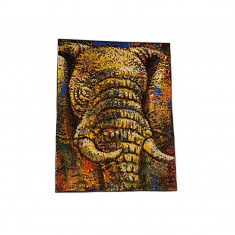 Tablou pictat manual Elefant &#8211; Prosperitate, M