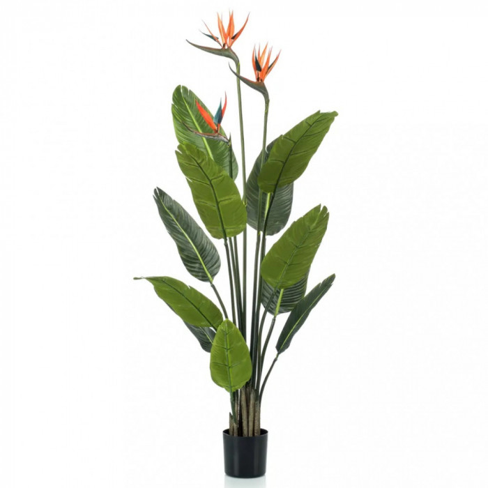 Plantă Artificială Pasărea Paradisului Ghiveci Cu Flori 120 cm 428469